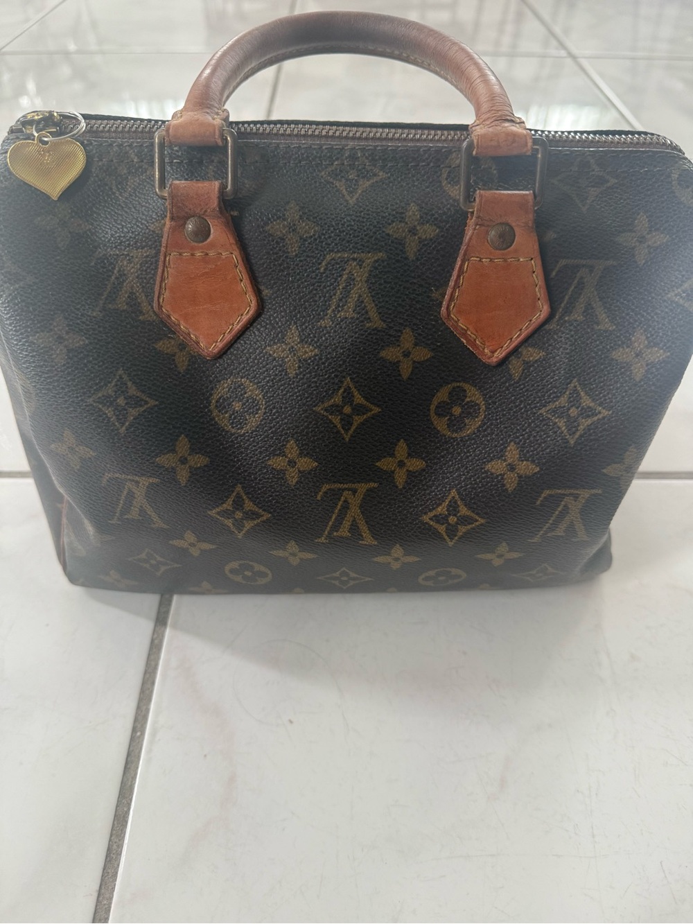 Louis Vuitton Monogram Canvas Speedy 25 with Vachetta Handles - Brown